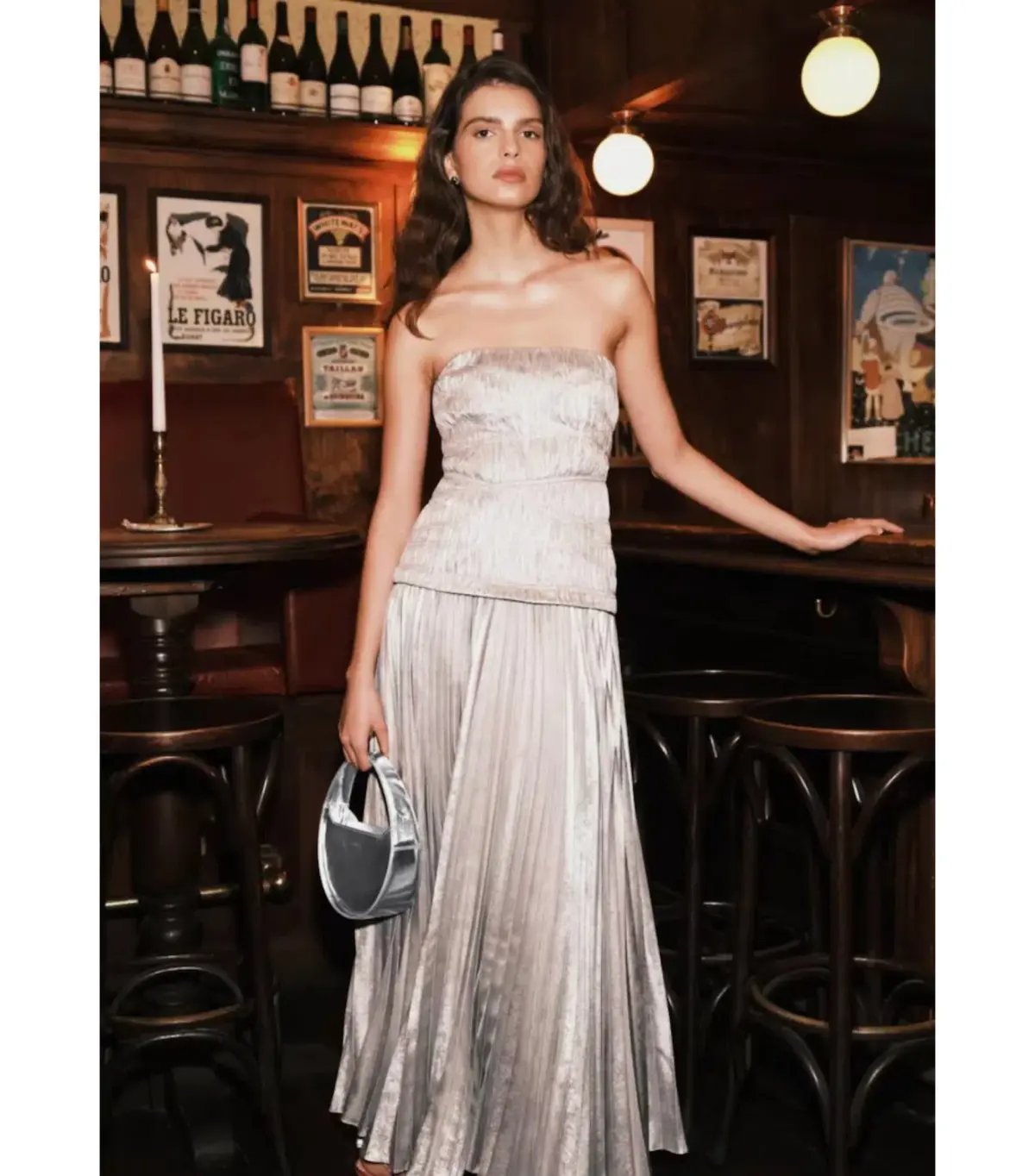 Acler Rockland Midi Dress in Dove Metallic Size AU 6 photo 5