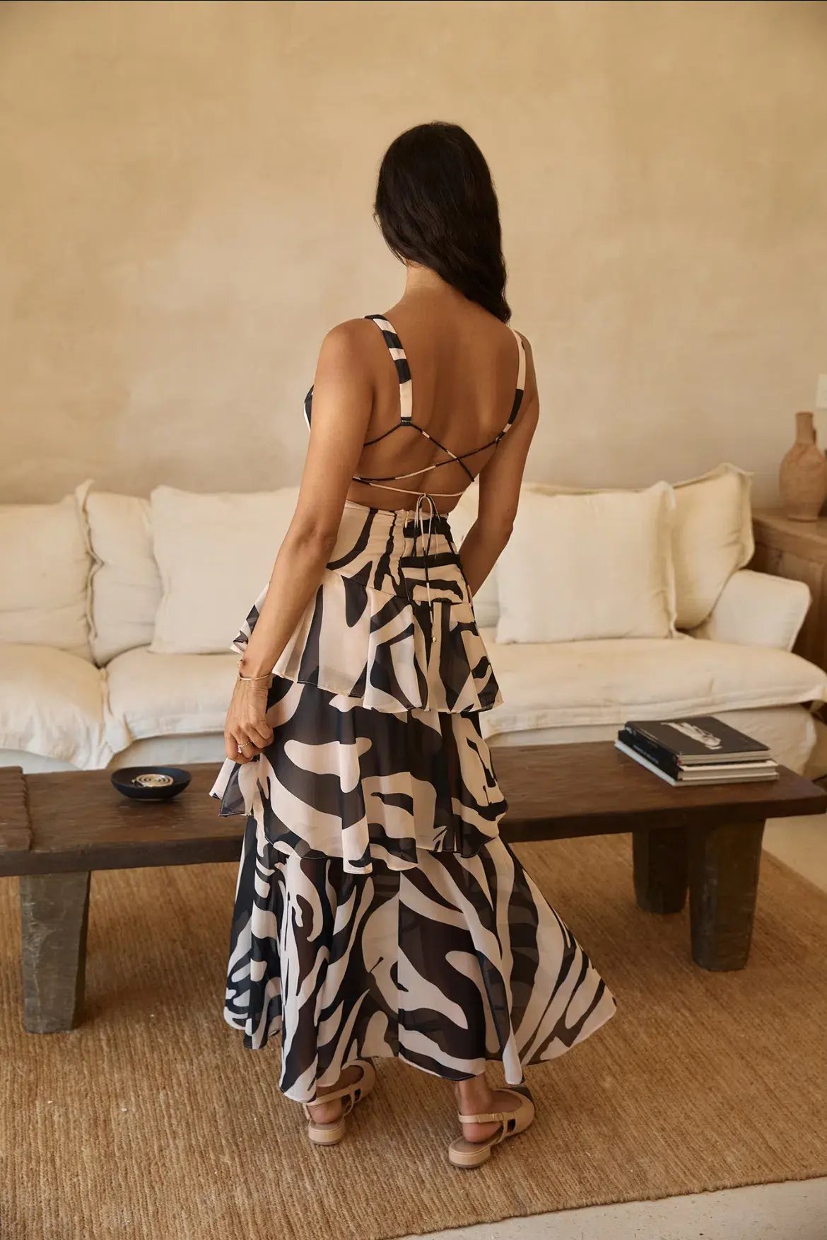 Fortune One Siren Calling Maxi Dress Black Size 8 photo 4