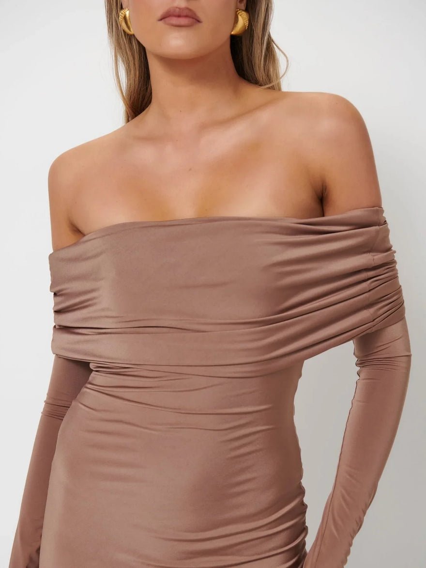Effie Kats Gwen Gown In Coffee photo 3