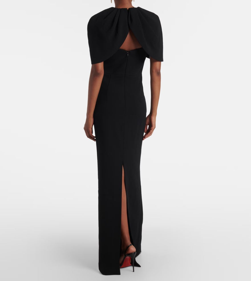 Rebecca Vallance Cameron Caped Crêpe Gown photo 3