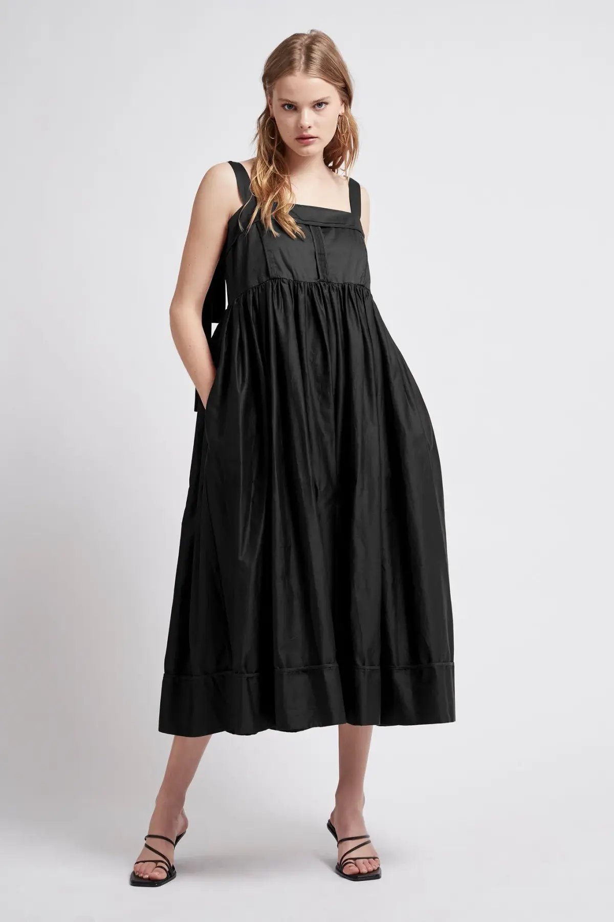 Aje Savoy Midi Dress in Black Size 6 photo 3