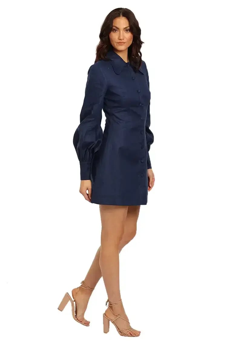 Leo Lin Luminous Mini Dress in Blue Size 10 photo 2