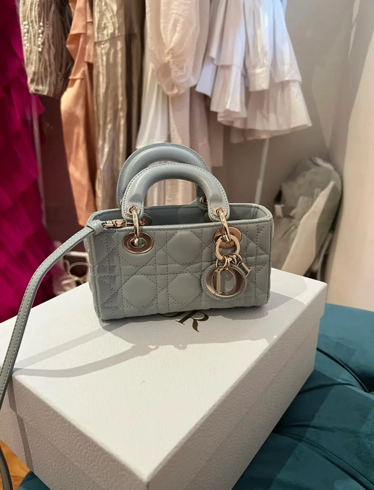 Dior Lady D-joy Micro Bag blue photo 3
