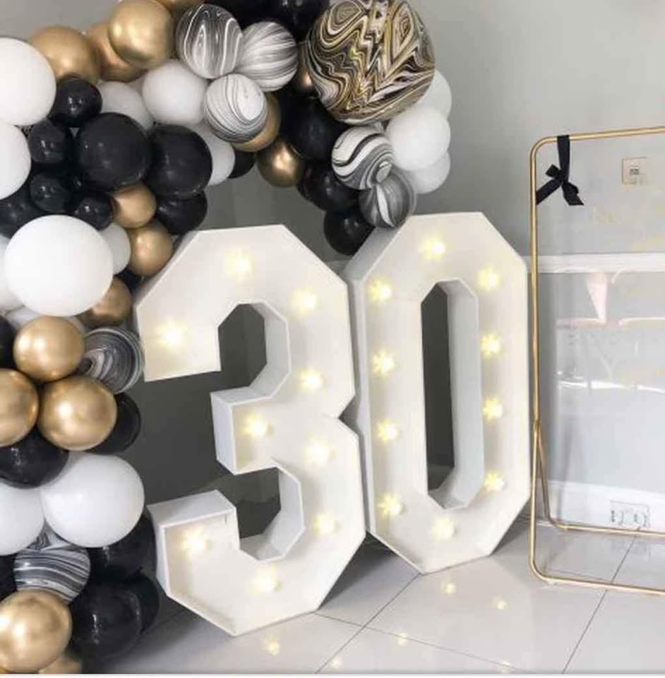 Hire Giant 1.2m Light Up Numbers photo 3