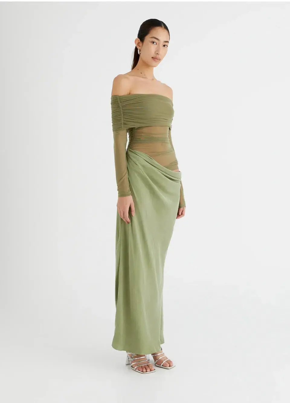 Benni Yasmin Maxi Dress Pistachio Size 8 photo 2