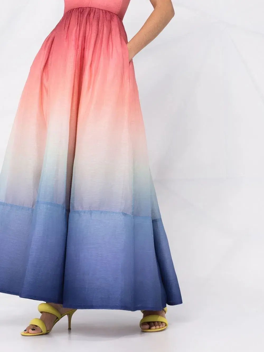 Zimmermann Ombre Sunset Postcard Resort Dress Ombre Dawn Size 0/Au 8 photo 2