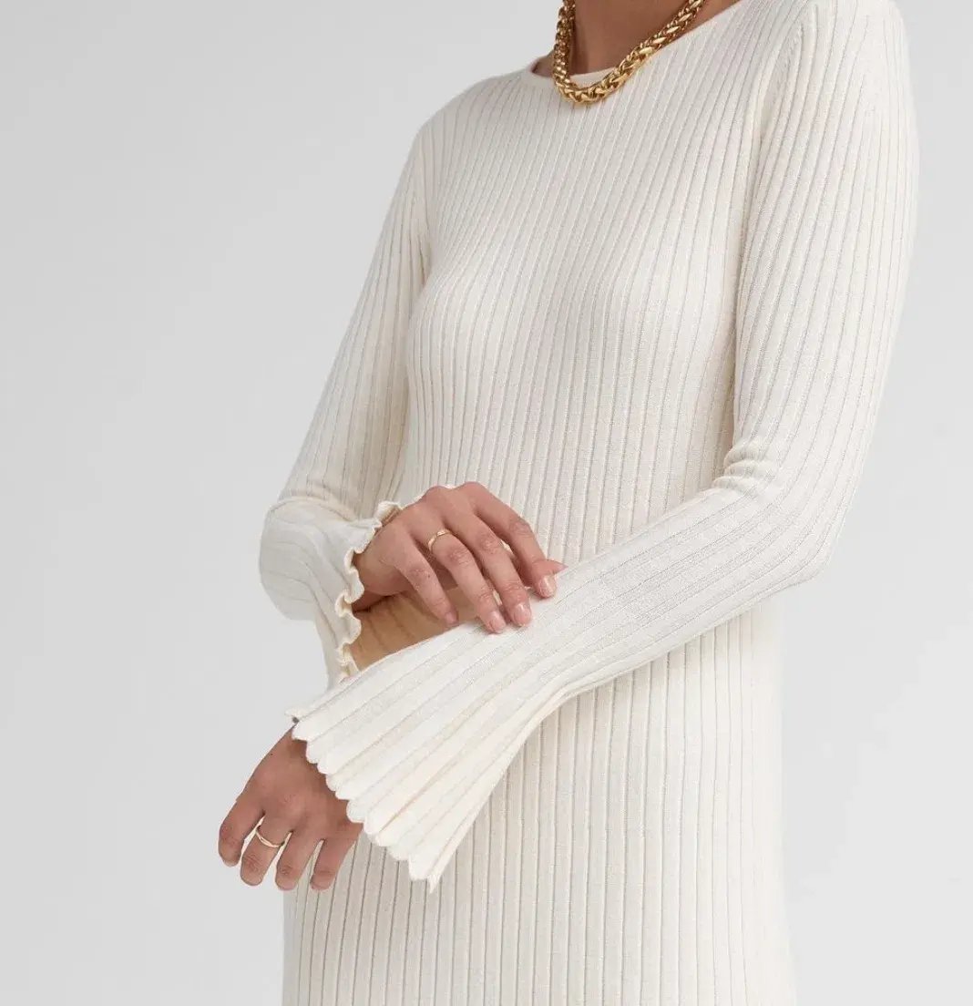 Friends with Frank The Cleo Dress Cream Size M photo 4