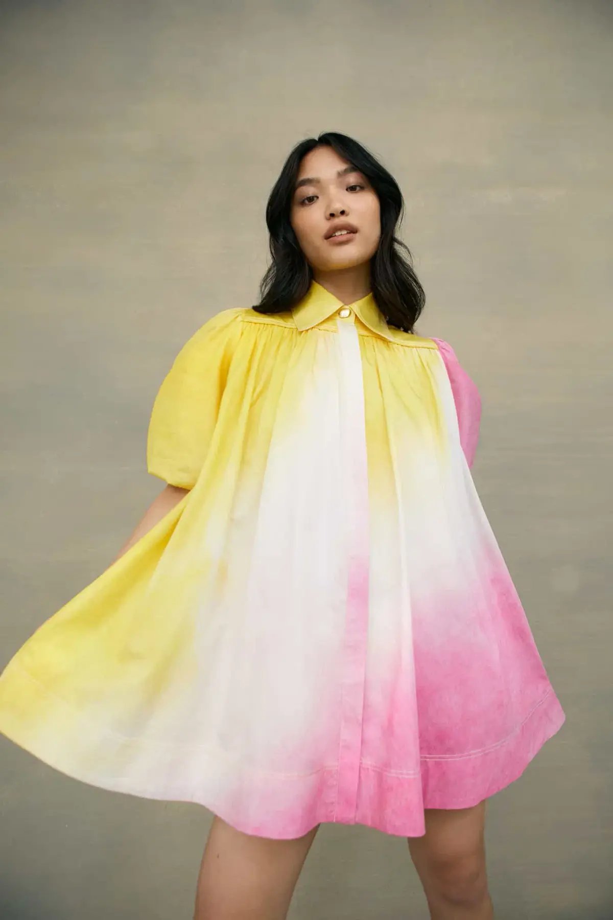 Aje Cloud Burst Smock MIni Dress Multi Size 10 / M photo 2