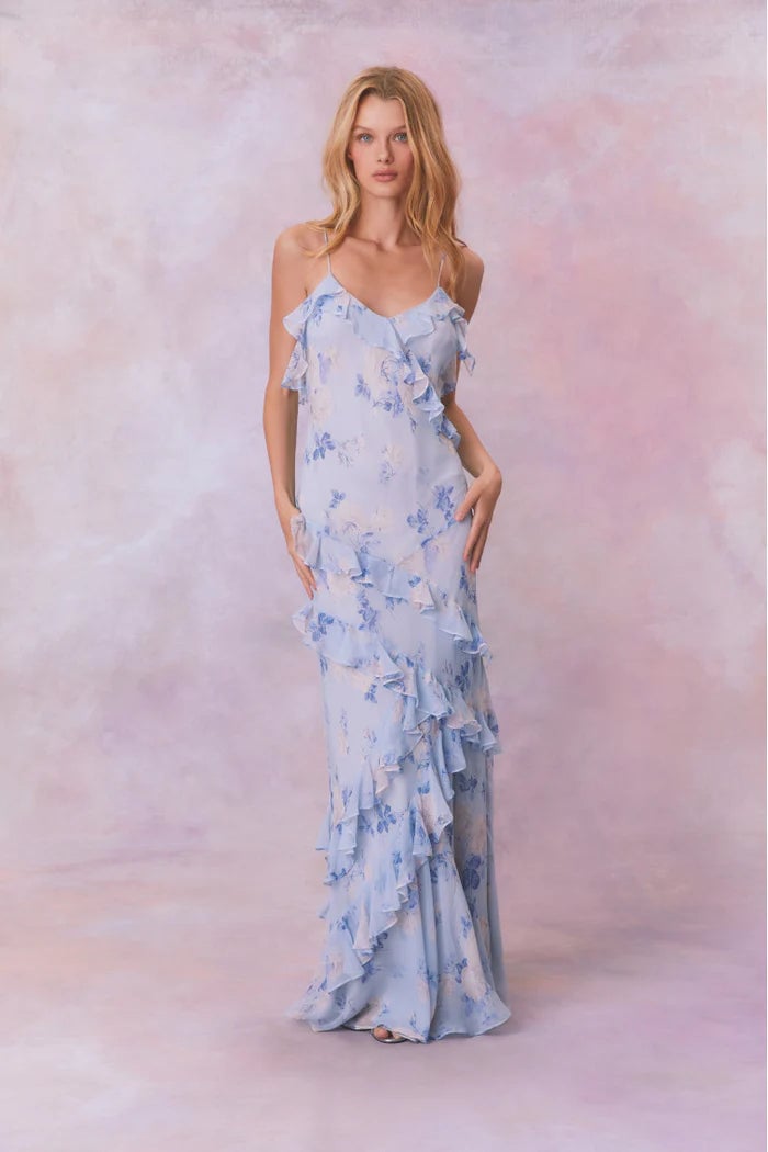 LoveShackFancy Rialto Gown Blue Whisper photo 4