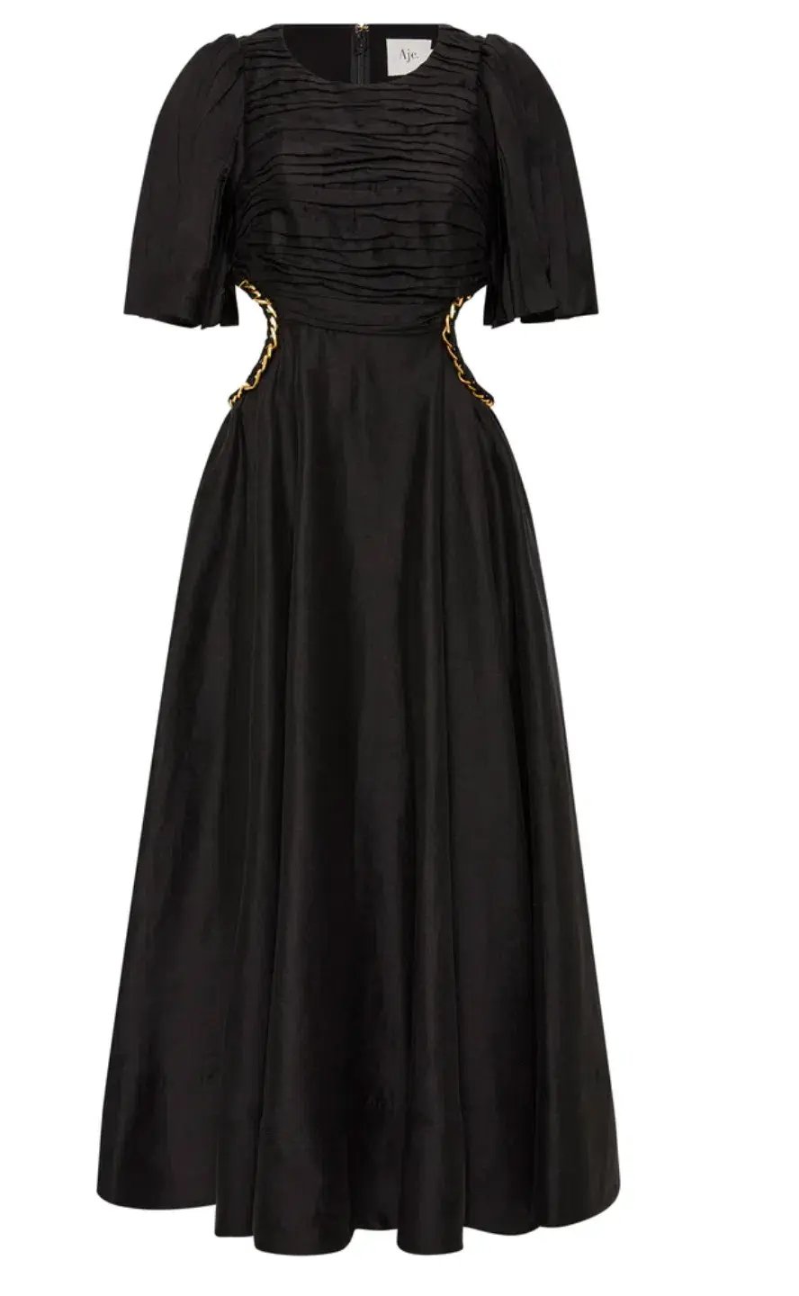 Aje Monica Chainlink Midi Dress in Black Size 6 photo 4
