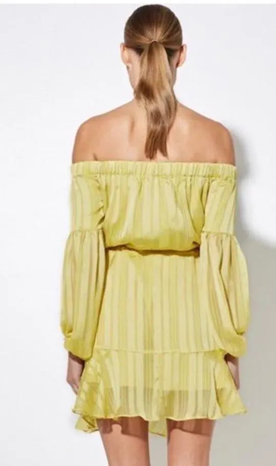Mossman The Liar Liar Mini Dress in Yellow Size 10 photo 5