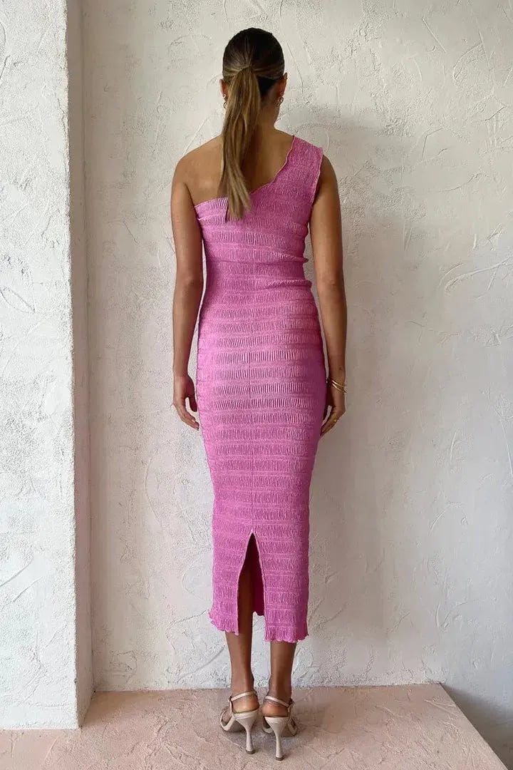 Lidee Gigi Smocking Gown in Hot Pink Size 10 photo 3