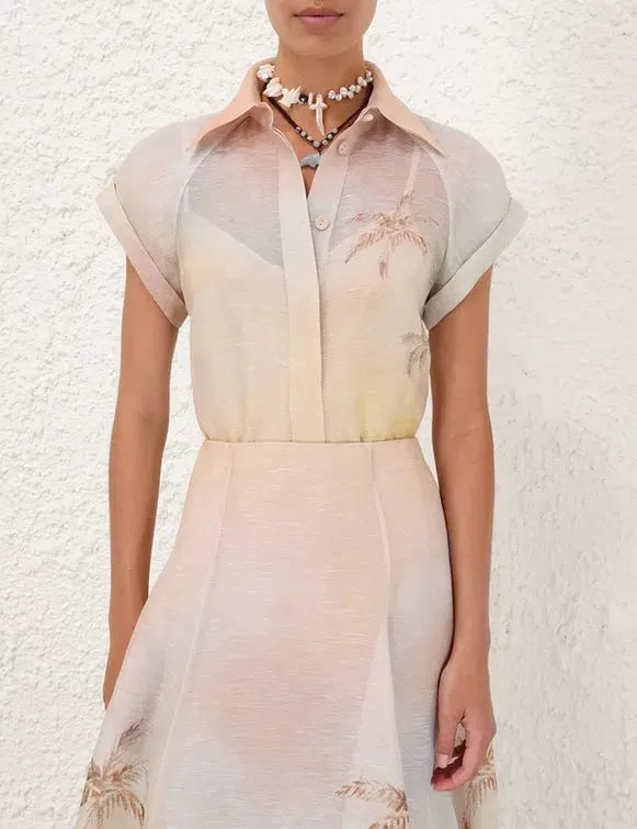 Zimmermann Illuminate Fitted Blouse Size 12 photo 3