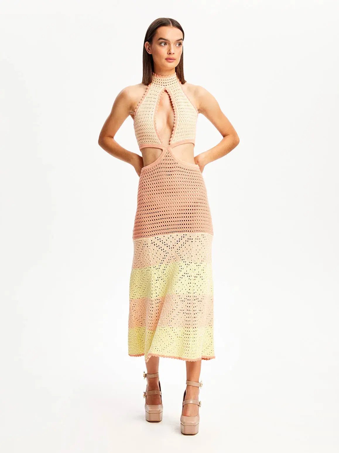 Alice McCall Tea Rose Salty Kisses Midi Dress Pink Print Size 10 photo 2