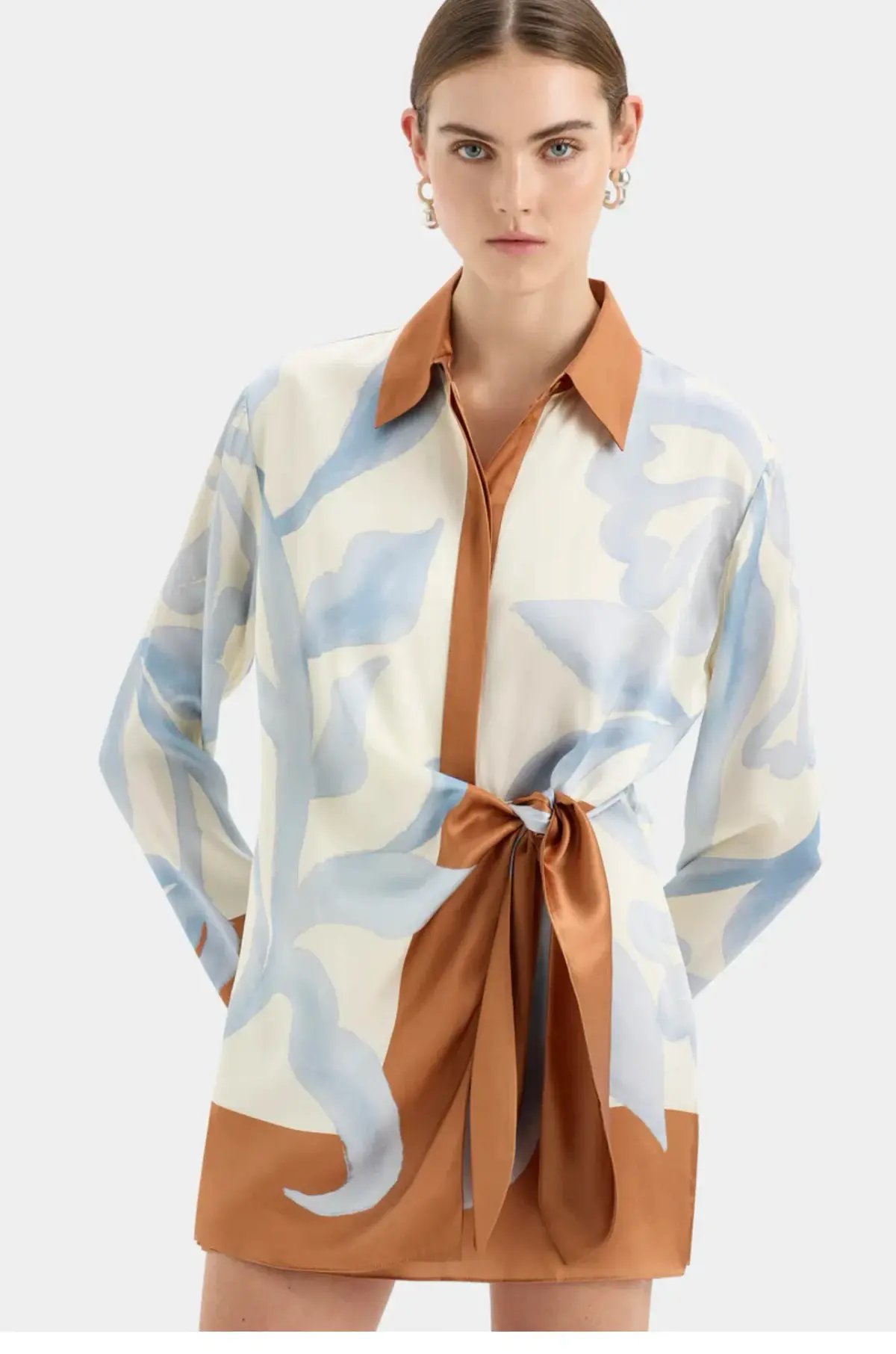 Sir The Label Sorrento Shirt Dress Multi Size 8 photo 2