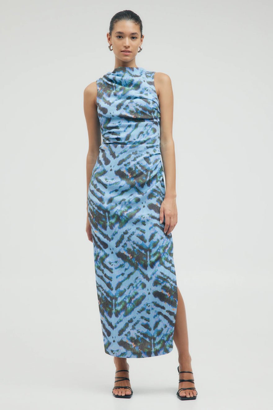 Third Form Electric Tucked Maxi Tank Dress - Tie Dye photo 2