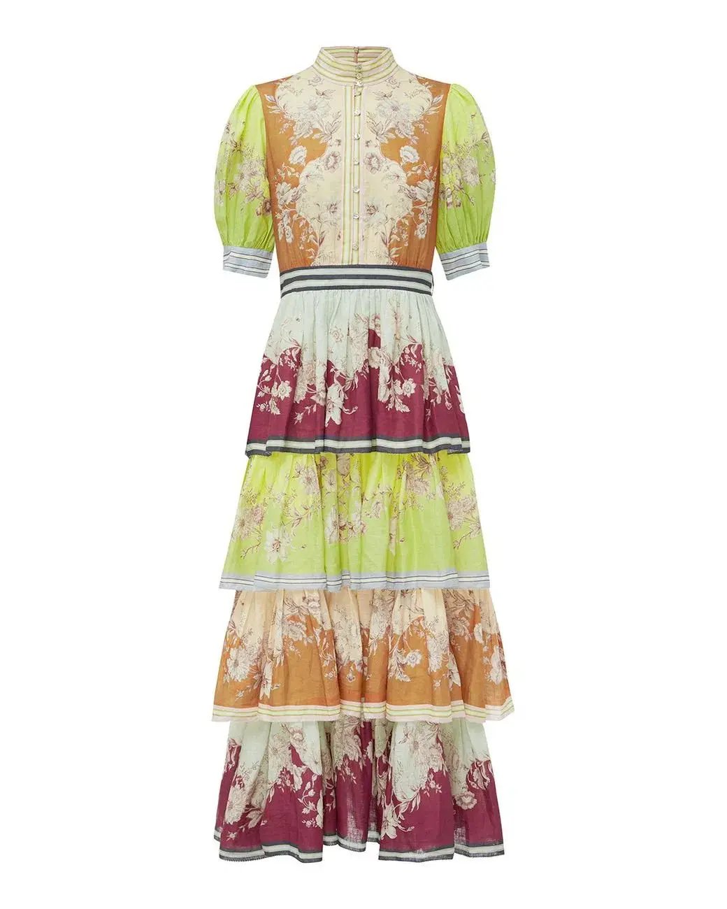 Alemais Marlow Frill Midi Dress in Multi Size 10 photo 3
