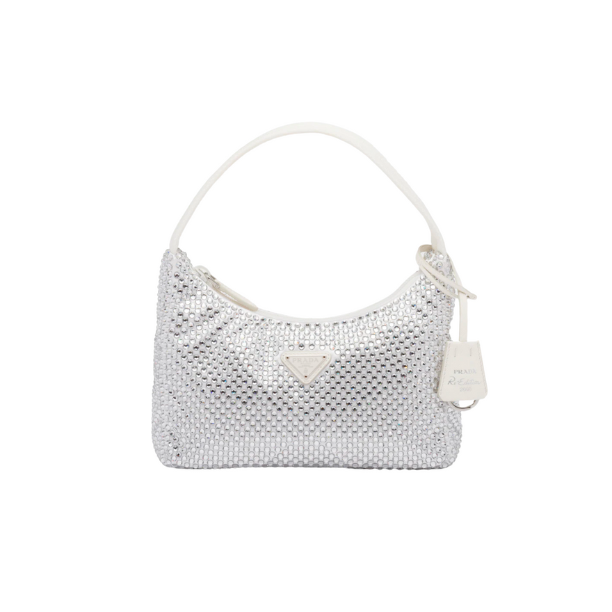 Prada White Satin Crystal Mini-bag photo 4