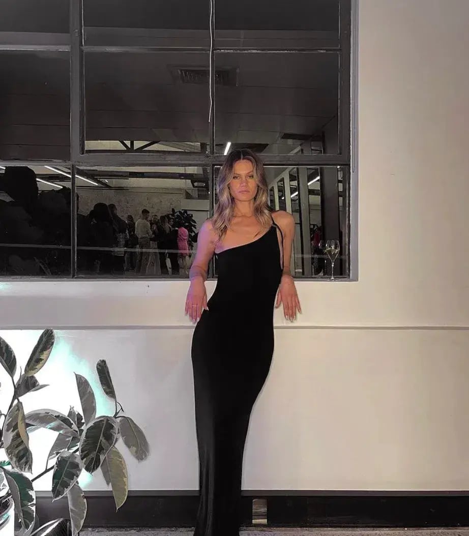 One Mile the Label Katie One Shoulder Dress Black Size AU 10 photo 7