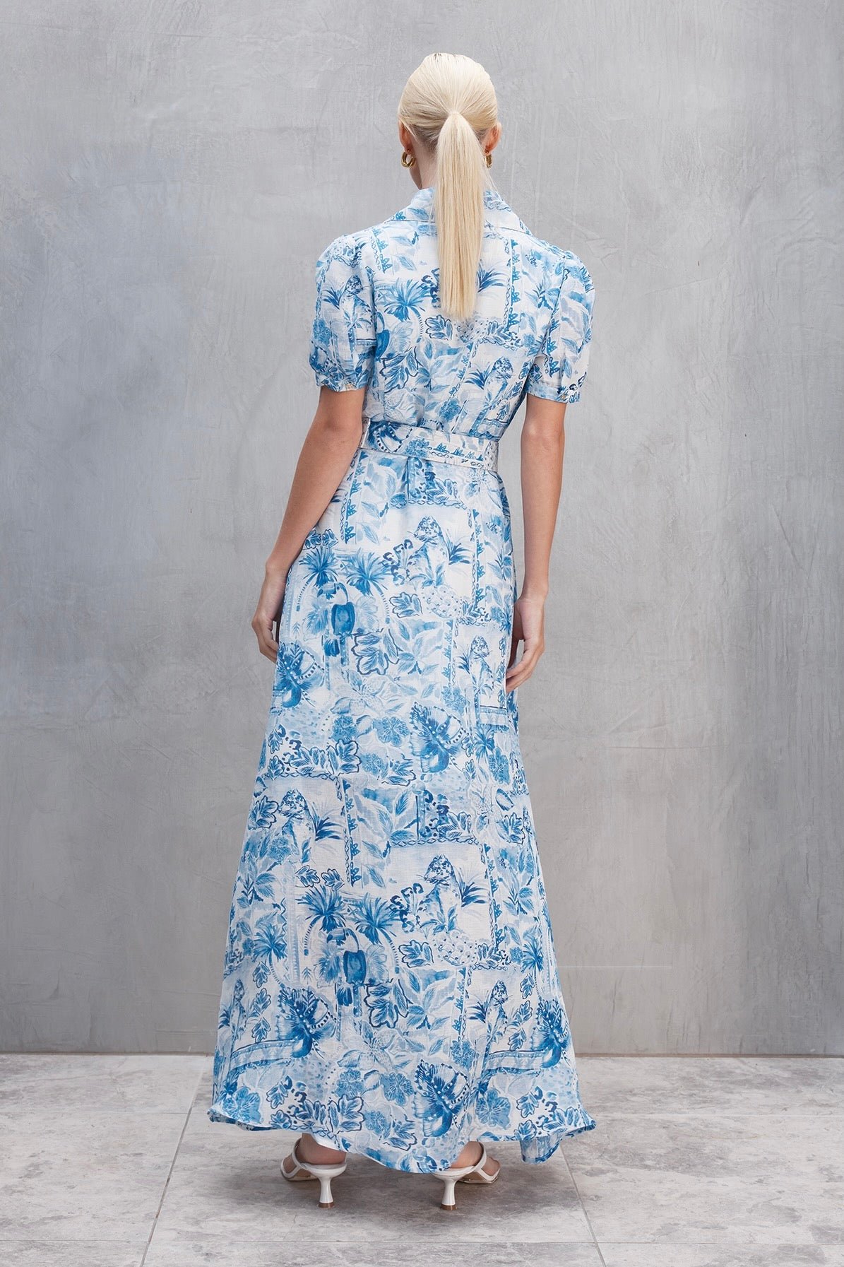 SOFIA IRINA ALY SHIRT DRESS - BLUE FLORAL photo 2