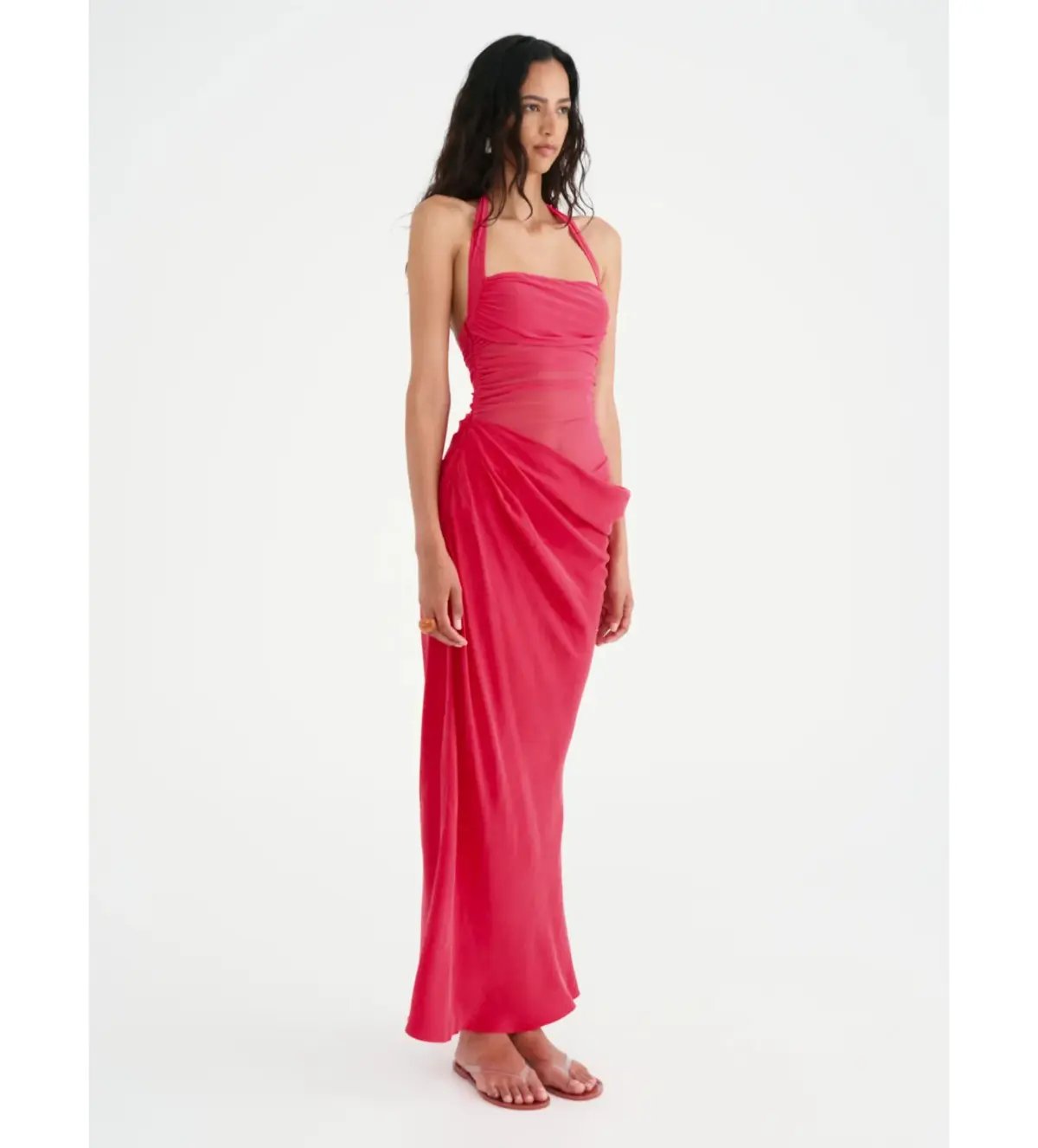 Benni Gina Halter Neck Dress Pink Size 14 photo 2