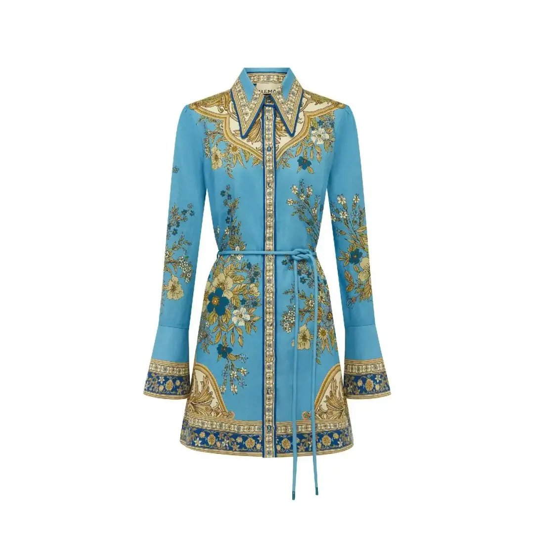 Alemais Cassie Mini Dress Blue Size 12 photo 2