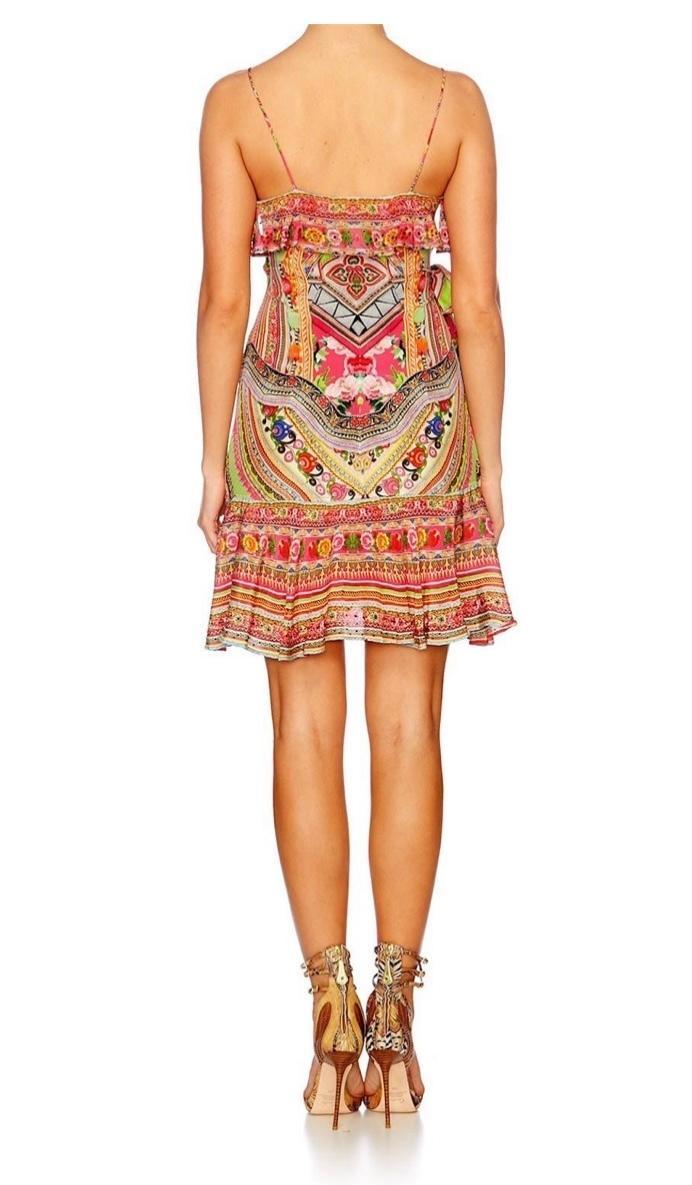 Camilla Hani Wrap Frill Dress Print Size 8 photo 2