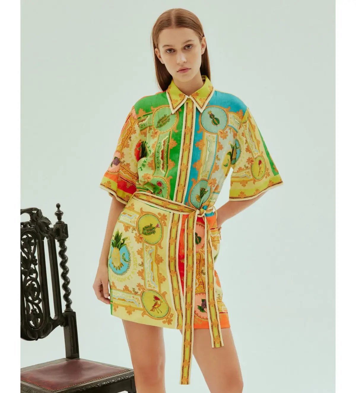 Alemais La Musica Mini Dress Yellow/ Multi Size 10 photo 2