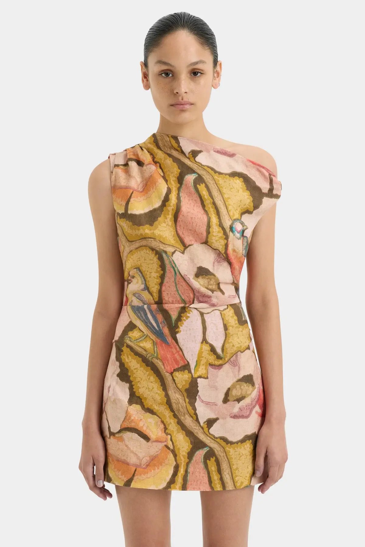 Sir the Label Talulah Knot Mini Dress Sanderling Floral Size 4 / AU 14 photo 2