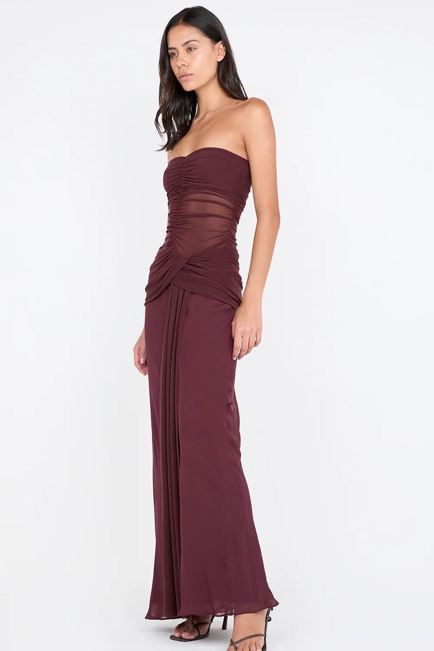 Bec & Bridge Noemi Strapless Dress - Plum photo 2