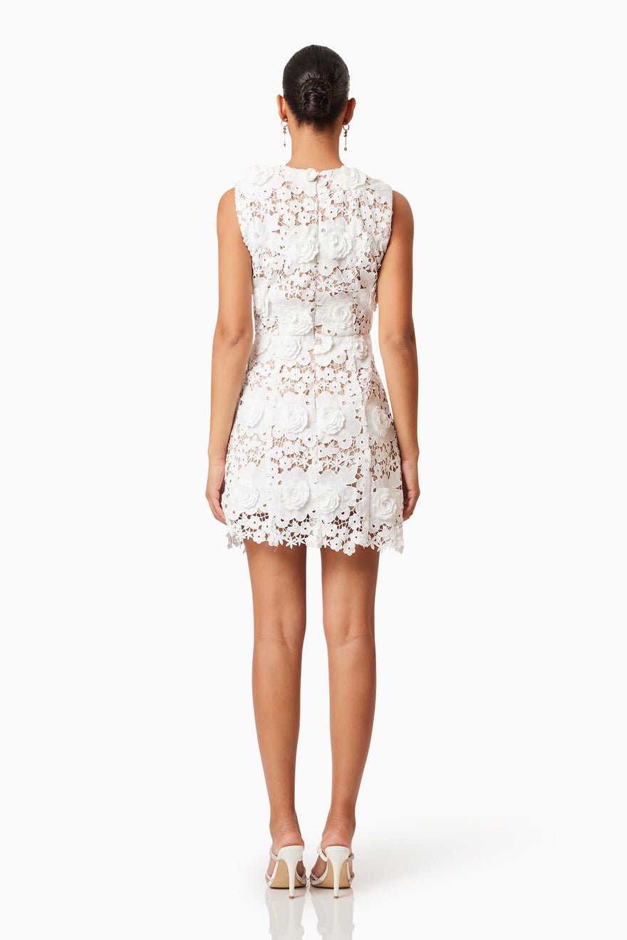 Elliatt Daffodil Mini Dress - Ivory photo 3