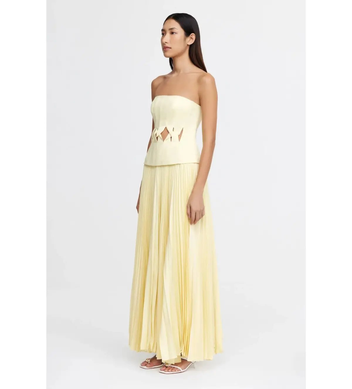 Acler Newbewick Maxi Dress in Lemon Sorbet Size AU 14 photo 4