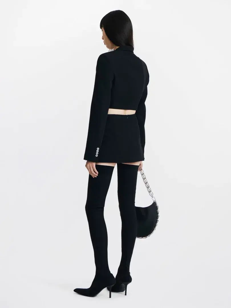 Dion Lee  Split Hem Mini Skirt  Black Size 6 photo 2