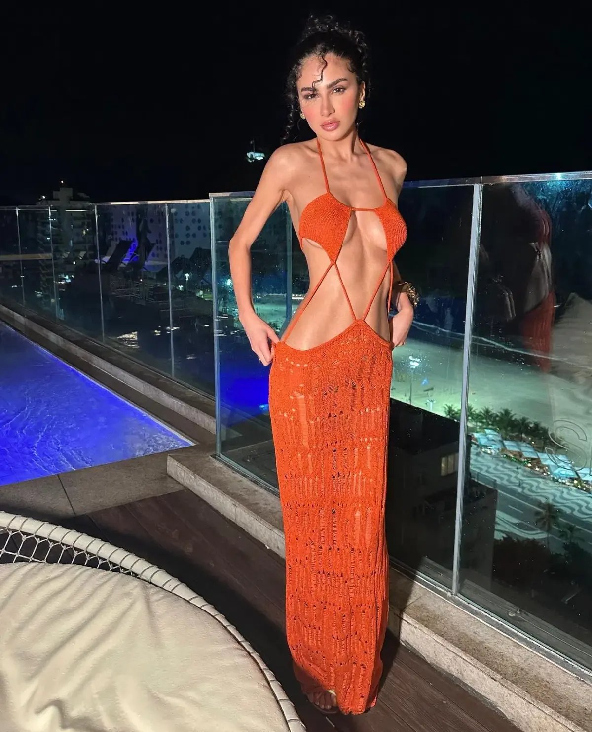 Jaded London Rumba Maxi Dress Orange Size 6 photo 2