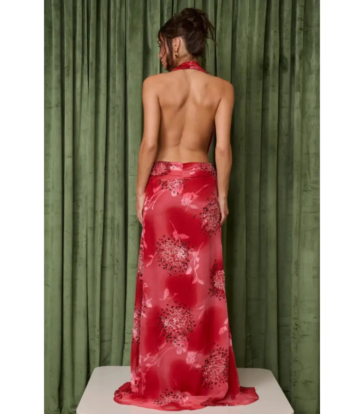 Fait Par Foutch Lola Maxi Dress in Scarlet Peony Size AU 6 photo 4