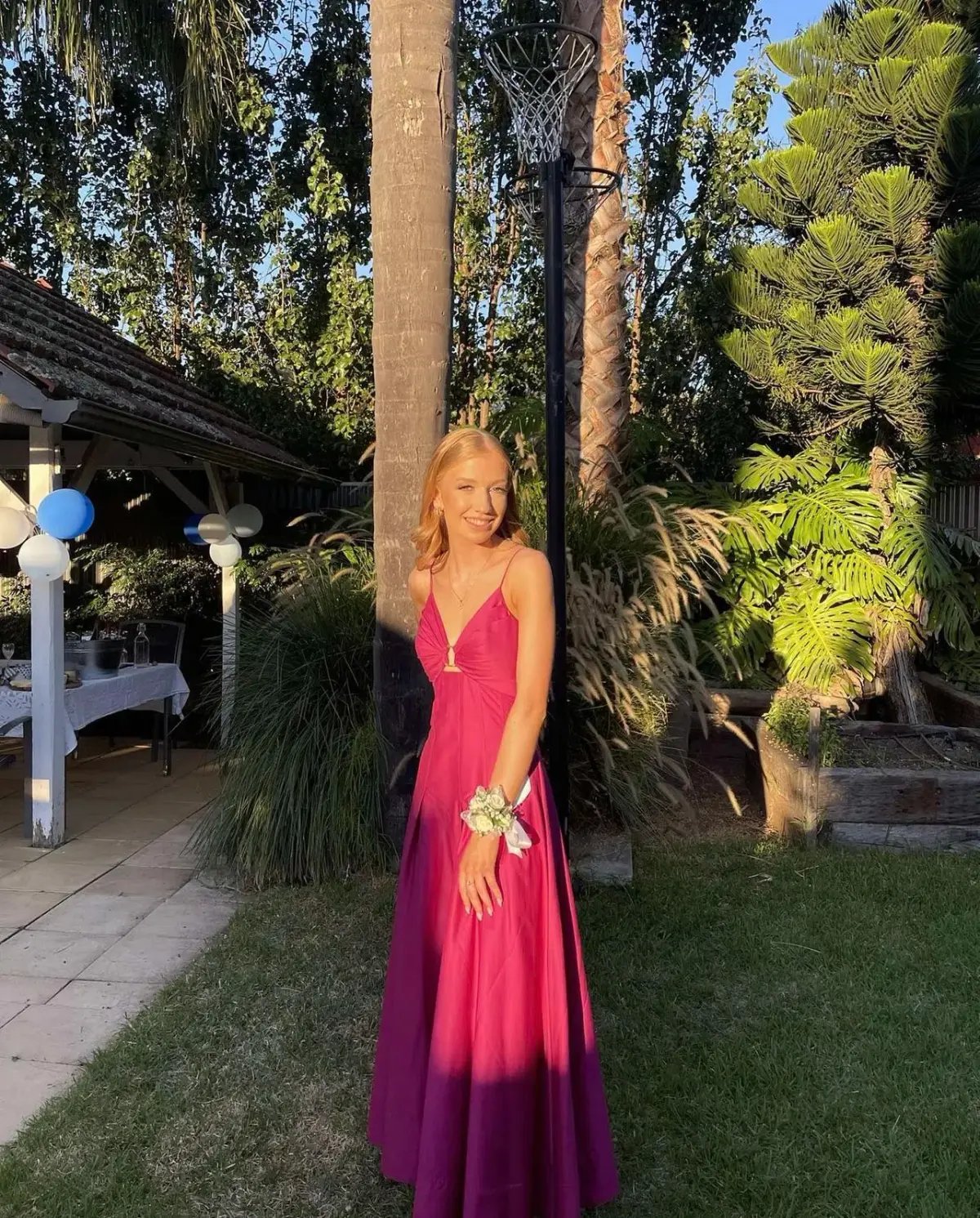 Aje Solstice Strappy Ring Midi Dress Fuschia Pink Size AU 6 photo 3