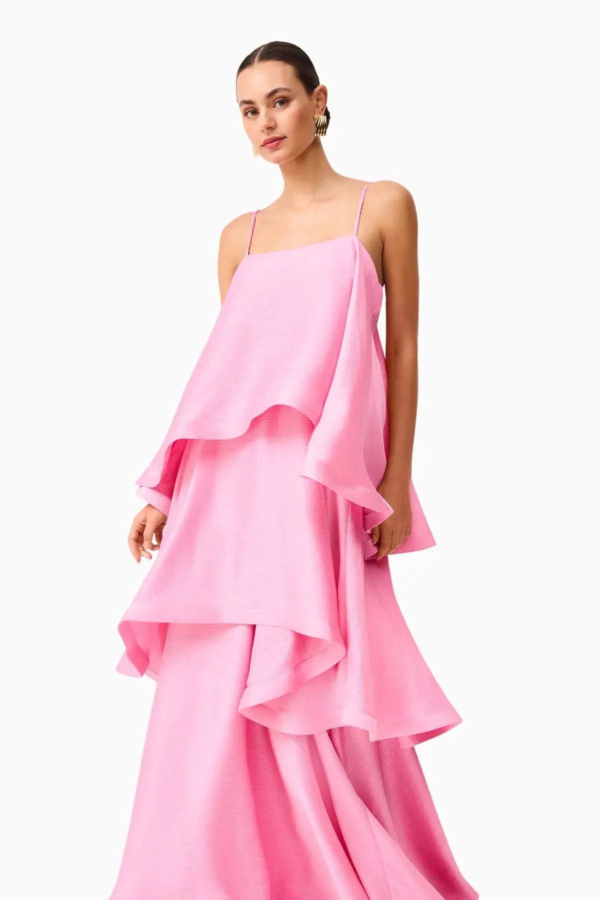Elliatt Tilly Tiered Maxi Dress in Pink Size S / AU 8 photo 4