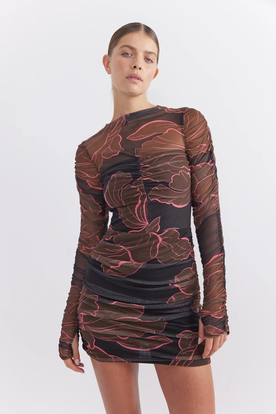 Pasduchas Rosetta Mini Dress - Dark Floral photo 5