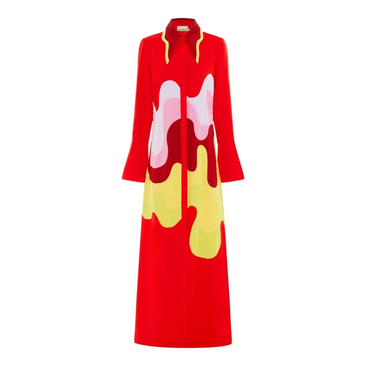 Alemais The Five Shirtdress Red Multi Size 8 photo 6