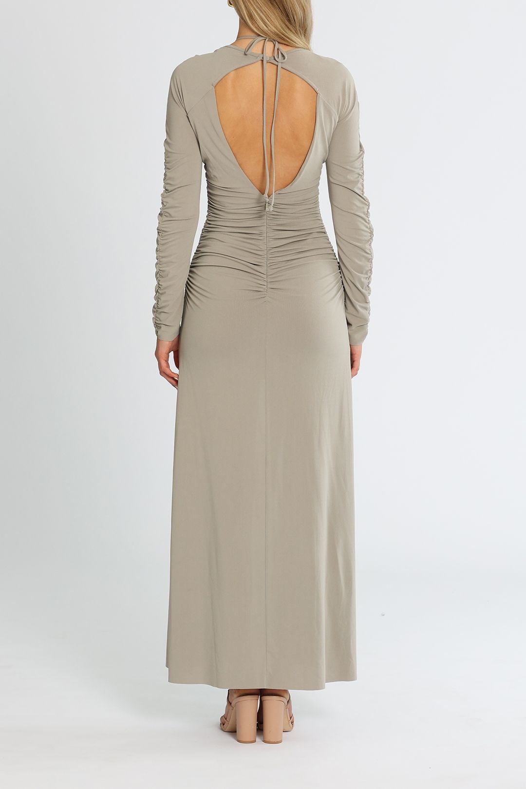 Adaline Long Sleeve Maxi Dress - Taupe photo 3