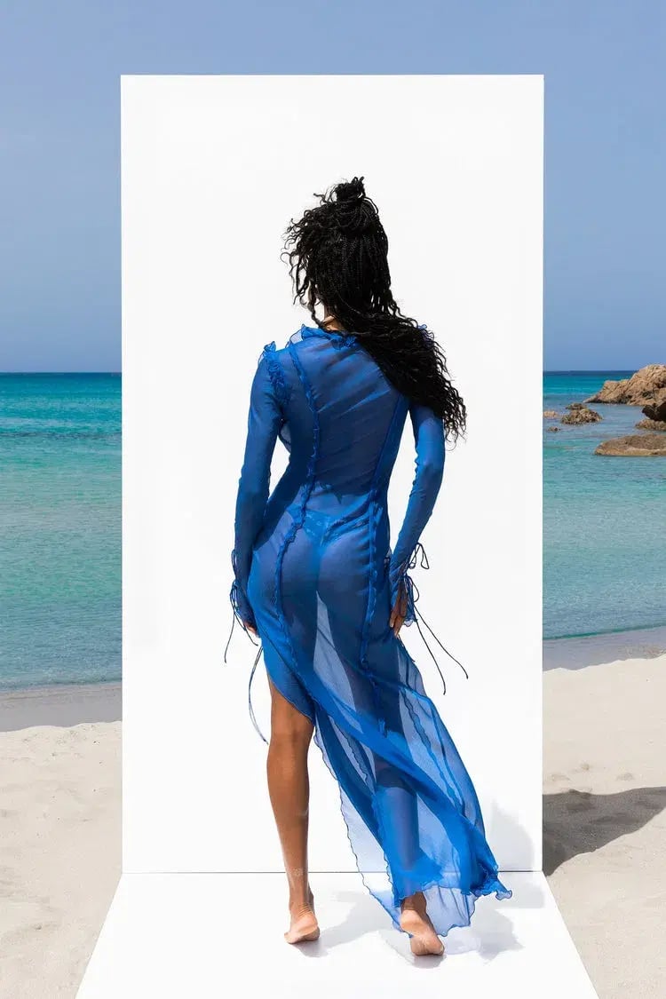 Rat & Boa Farretti Maxi Dress Blue Size 8 photo 2