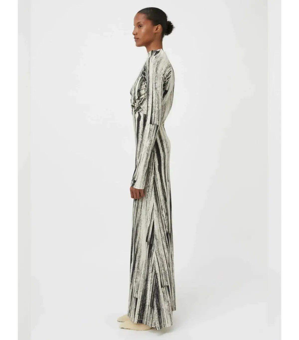Camilla and Marc Arch Long Sleeve Midi Dress in Black Print Size AU 8 photo 3