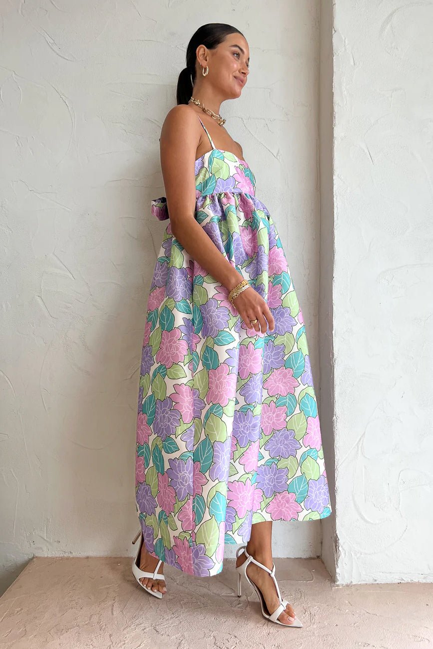 ALÉMAIS LUELLA MIDI DRESS - LILAC photo 4