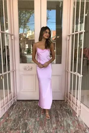 Ginia Lexi Silk Slip Dress Pink Size XS / Au 6 photo 2