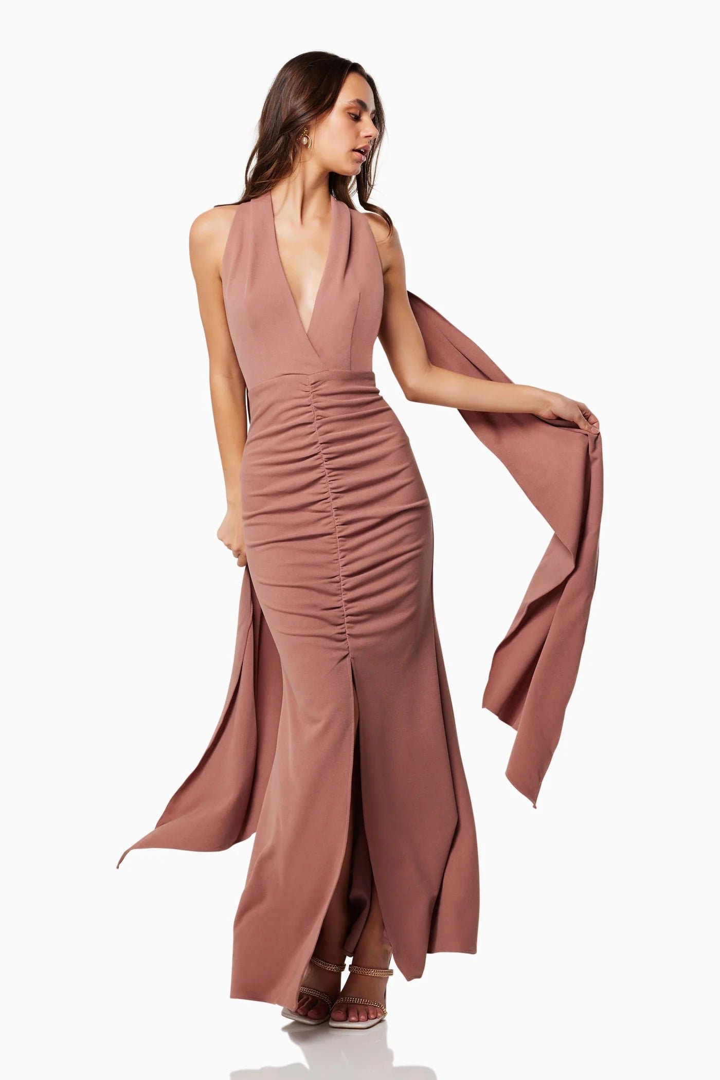 ELLIATT ZEPHYRA GOWN - TAN photo 3