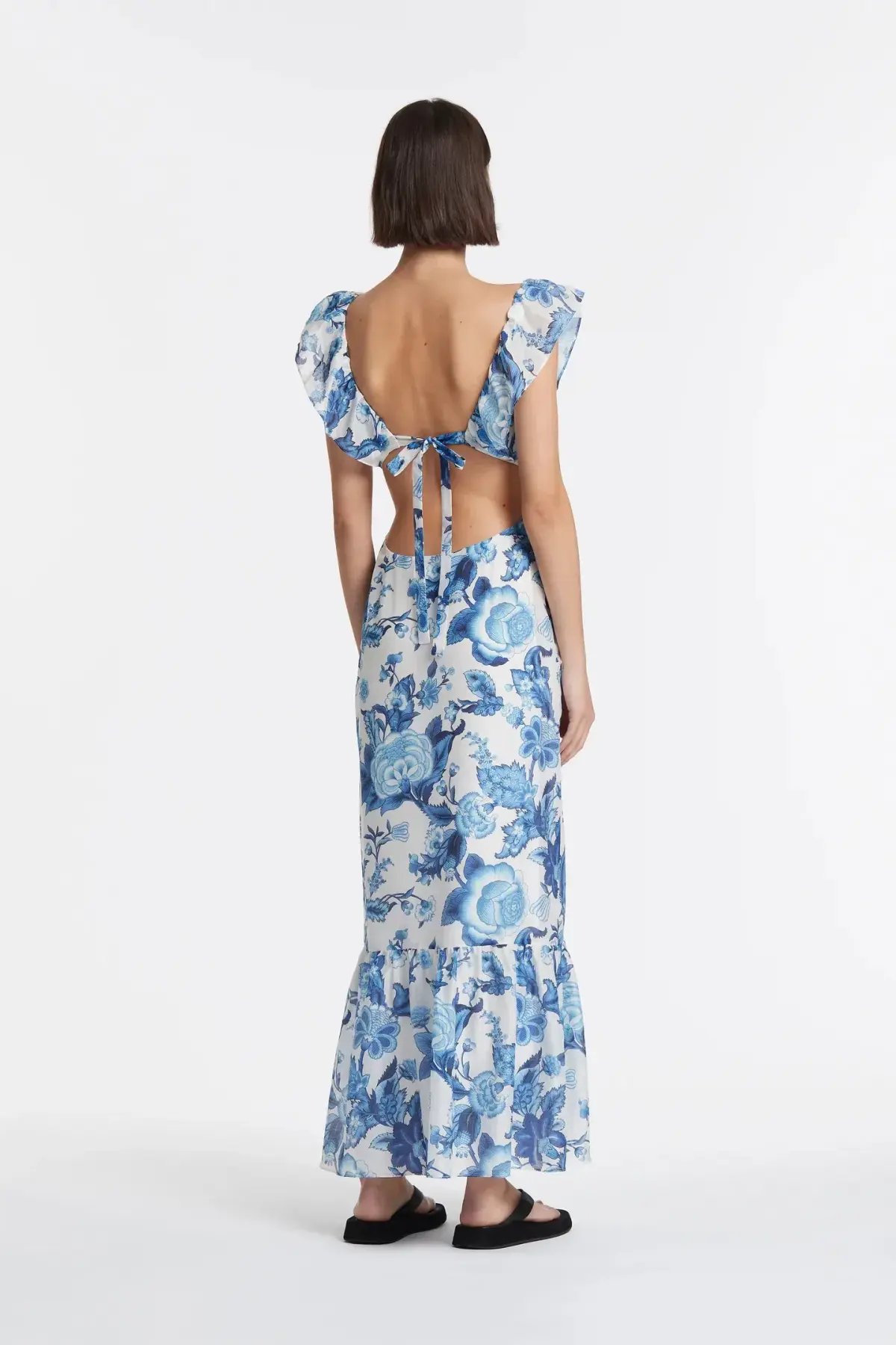 Sir the Label Amaris Frill Midi Dress Print Size AU 10 photo 3