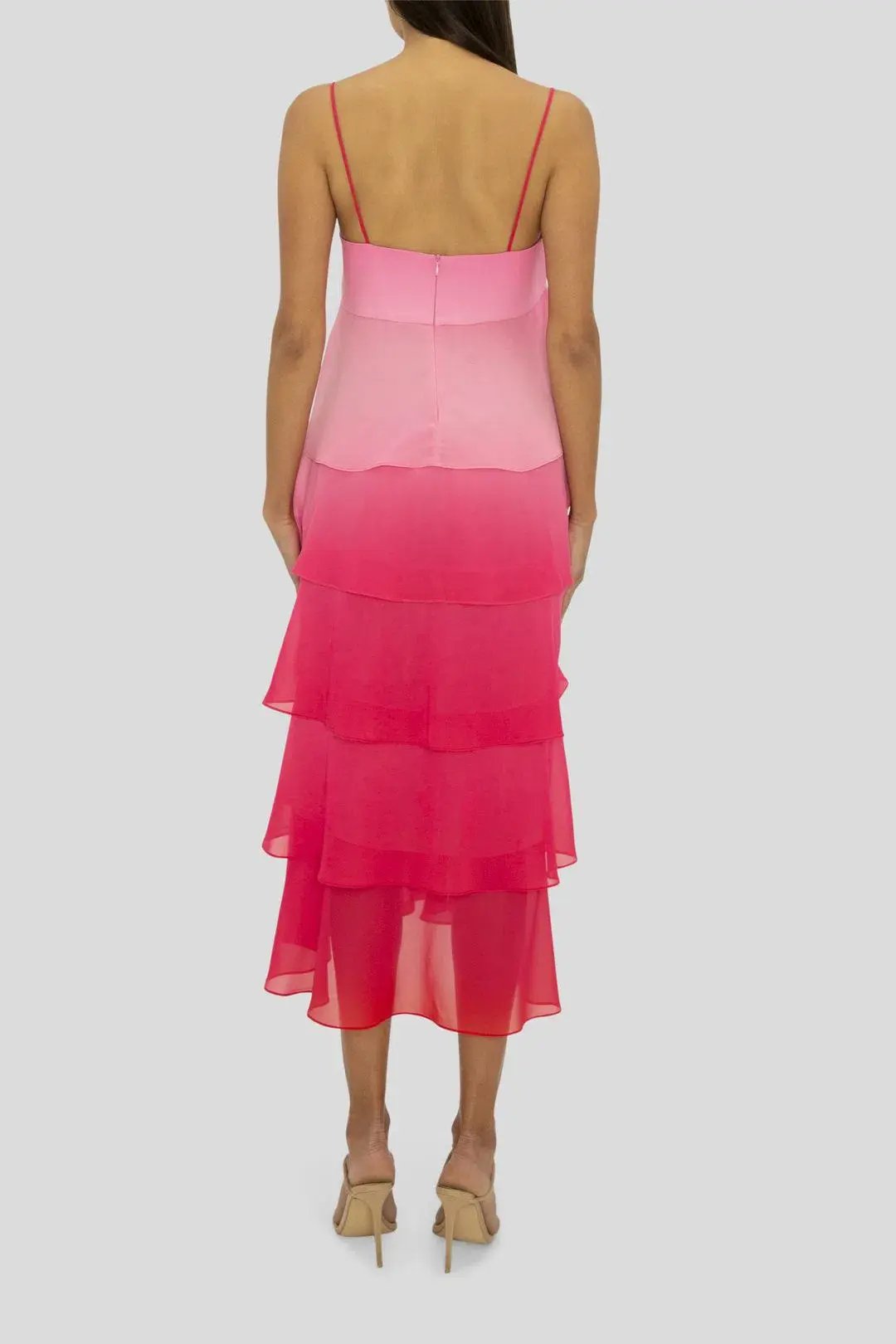 Carla Zampatti Cloud Nine Dress Passion Pink Ombre Size 4 photo 3