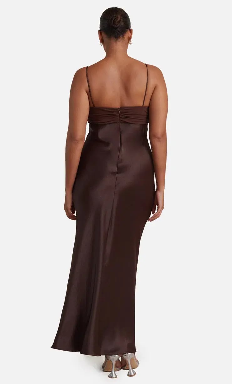 Bec & Bridge Julieta V Maxi Dress Brown Size 8 photo 2