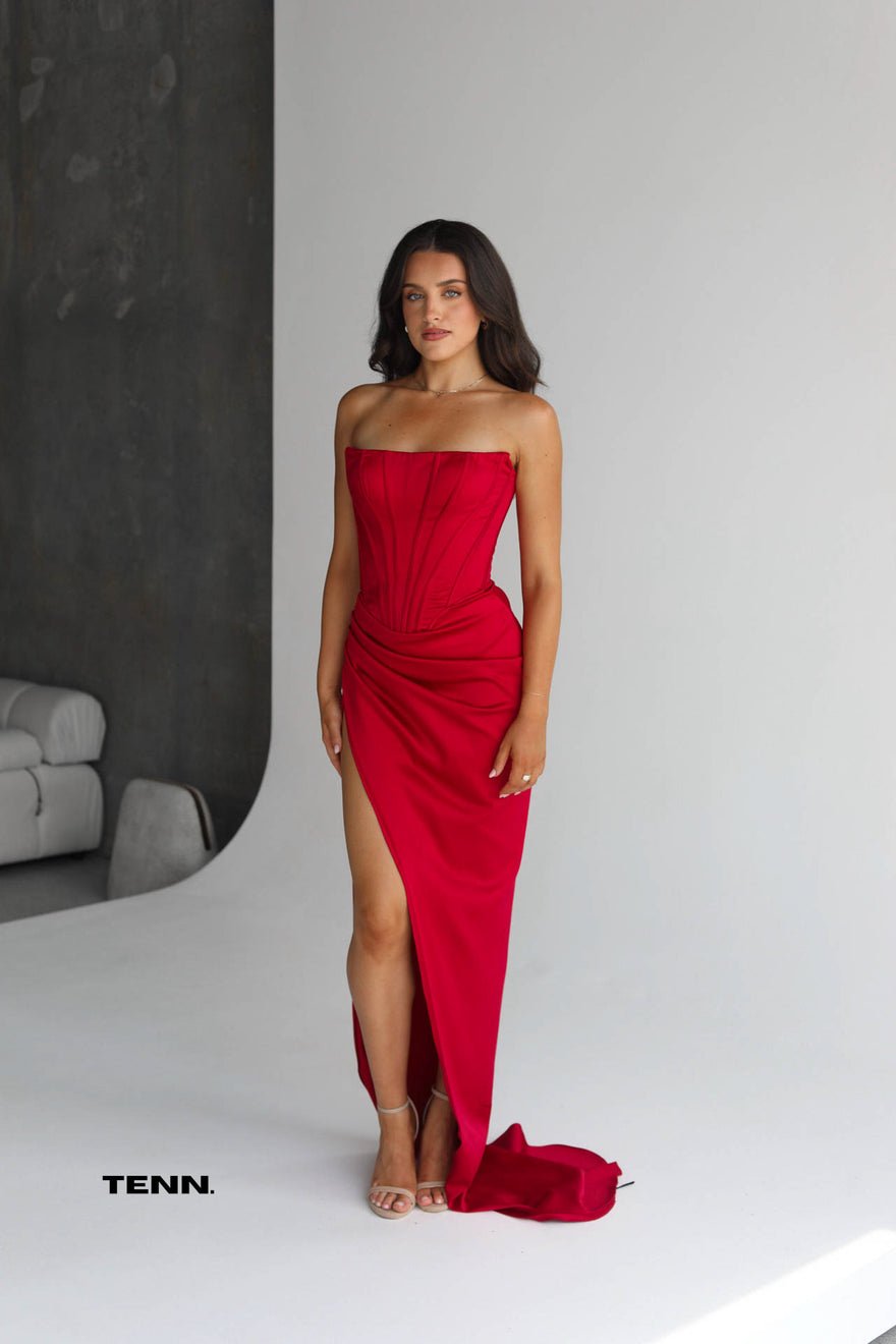 Lia Stublla Celeste Gown - Red photo 2