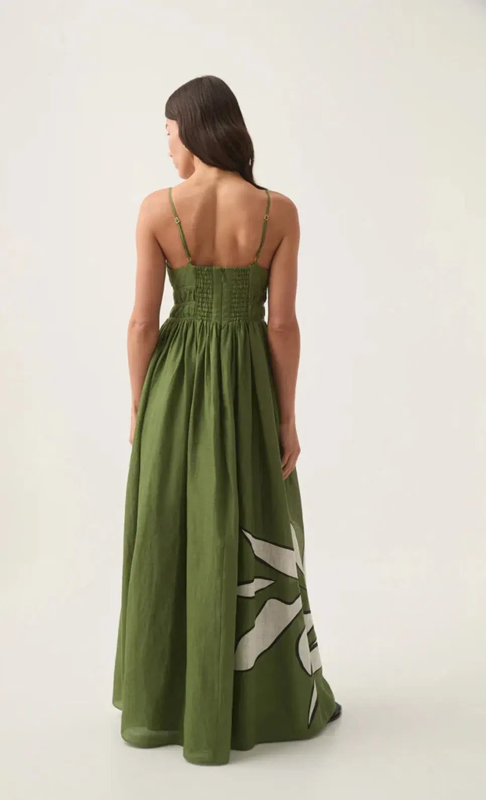Aje Planetary Maxi Dress Abstract Fern Size 14 photo 3